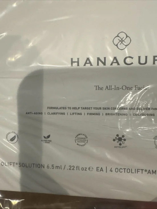 All-In-One Facial/Hanacure Set/4 Facials/Clear Multi-Benefit Mask Set with Brush - Picture 7 of 15